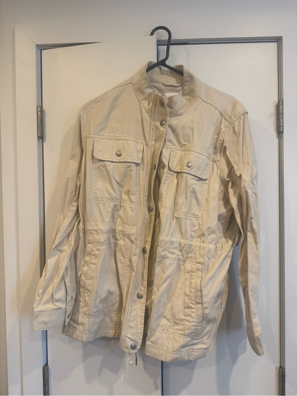 NEW WITH TAGS: GAP Light Cream Utility Jacket - Women’s Extra Large (XL)